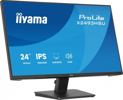 Monitor 24 cale X2493HSU-B1 IPS FHD HDMI DP 120Hz  1500:1  2xUSB  350cd  cienka ramka z 4 stron