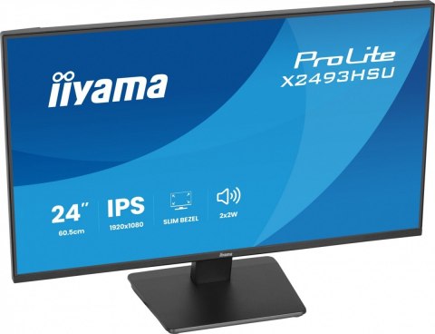 Monitor 24 cale X2493HSU-B1 IPS FHD HDMI DP 120Hz  1500:1  2xUSB  350cd  cienka ramka z 4 stron