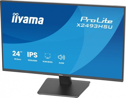 Monitor 24 cale X2493HSU-B1 IPS FHD HDMI DP 120Hz  1500:1  2xUSB  350cd  cienka ramka z 4 stron