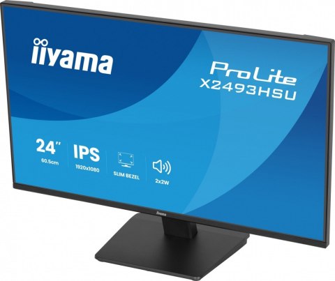 Monitor 24 cale X2493HSU-B1 IPS FHD HDMI DP 120Hz  1500:1  2xUSB  350cd  cienka ramka z 4 stron