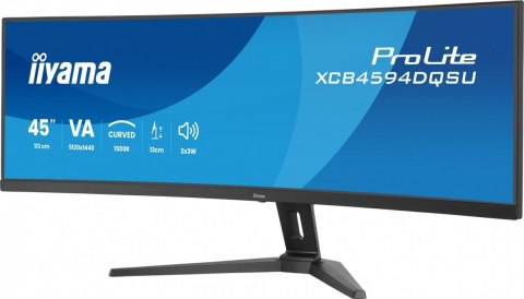 Monitor ProLite 44.5 cala XCB4594DQSU-B1  VA DQHD 2xDP 2xHDMI 1500R 32:9  450 cd m2  3000:1  USB HUB x4 (2x Type-A  2x Typ