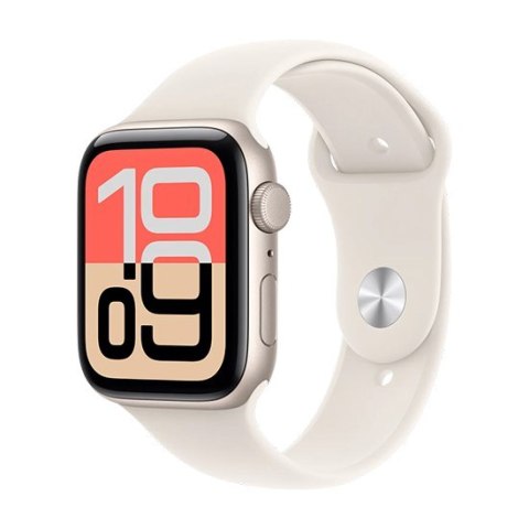 Zegarek Apple Watch SE 3 (2025) GPS 44mm Aluminiowa koperta Starlight z paskiem sportowym M/L - Starlight