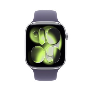 Zegarek Apple Watch Series 11 (2025) GPS 46mm Srebrna aluminiowa koperta ze sportowym paskiem M/L - Purple Fog
