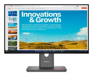 Lenovo ThinkVision P24QD-40 LED display 60,5 cm (23.8") 2560 x 1440 px Quad HD LCD Czarny