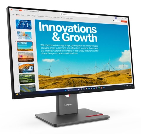 Lenovo ThinkVision P24QD-40 LED display 60,5 cm (23.8") 2560 x 1440 px Quad HD LCD Czarny