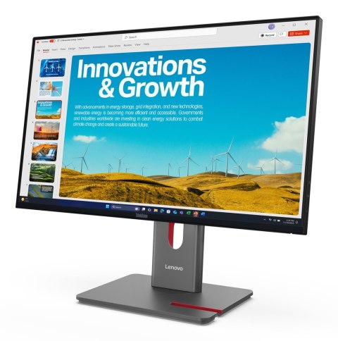 Lenovo ThinkVision P24QD-40 LED display 60,5 cm (23.8") 2560 x 1440 px Quad HD LCD Czarny