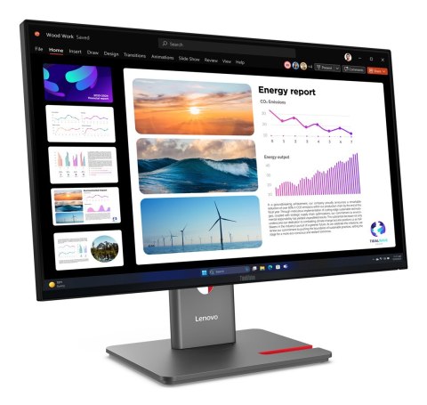 Monitor Lenovo ThinkVision P24q-40, 23,8", Systemy ochrony przed włamaniem (IPS), proporcje 16:9, 120 Hz, 4 ms, 2560x1440, 300 c