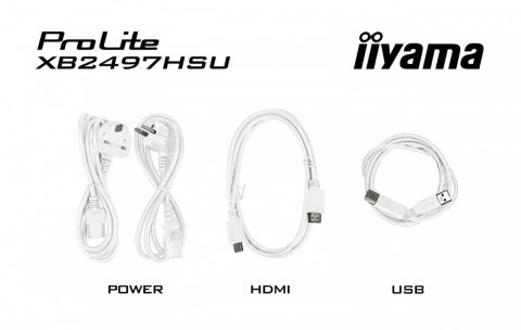 Monitor ProLite 23.8 cala XB2497HSU-W1 IPS,FHD,HDMI,DP,120Hz,350CD,2xUSBv3.2, 2xUSB-C, GW 5lat, HAS 150/PIVOT, BIAŁY