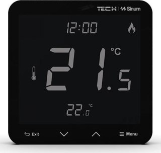 Regulator temperatury pokojowy przewodowy czarny R-S3