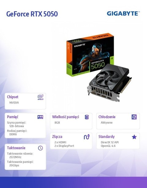 Karta graficzna GeForce RTX 5050 D6 8G 2HDMI 2DP