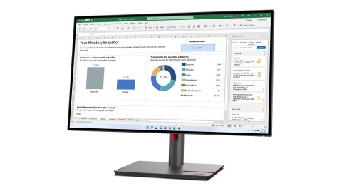 Monitor Lenovo ThinkVision P27h-30 LED display 68,6 cm (27") 2560 x 1440 px Quad HD LCD Czarny