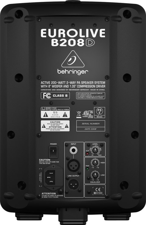 Behringer EUROLIVE B208D Głośnik z adresem publicznym (PA) 2-drożny (000-97701-00010)