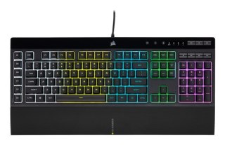Korsarz | Gumowa kopuła | K55 RGB PRO | Klawiatura do gier | Klawiatura do gier | Światło LED RGB | Stany Zjednoczone | Przewodo