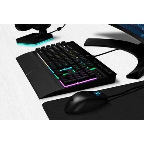 Korsarz | Gumowa kopuła | K55 RGB PRO | Klawiatura do gier | Klawiatura do gier | Światło LED RGB | Stany Zjednoczone | Przewodo