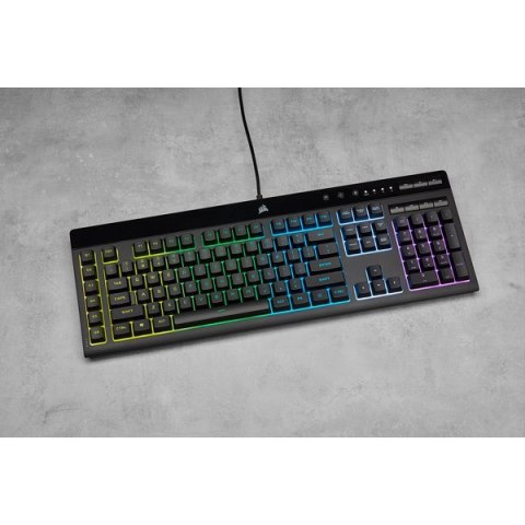 Korsarz | Gumowa kopuła | K55 RGB PRO | Klawiatura do gier | Klawiatura do gier | Światło LED RGB | Stany Zjednoczone | Przewodo