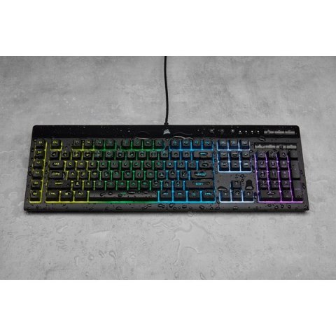Korsarz | Gumowa kopuła | K55 RGB PRO | Klawiatura do gier | Klawiatura do gier | Światło LED RGB | Stany Zjednoczone | Przewodo