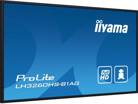 Monitor wielkoformatowy iiyama LH3260HS-B1AG A 80cm (31.5") LED Wi-Fi 500 cd/m2 Full HD Android 11 24/7 Czarna
