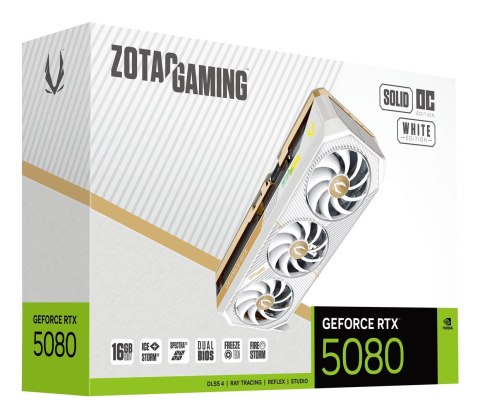 Karta graficzna ZOTAC GAMING GeForce RTX 5080 SOLID OC 16GB White