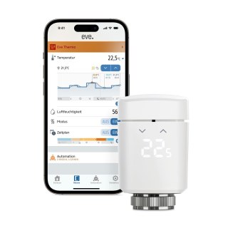 Eve Thermo Matter - inteligentny termostat (kompatybilność: Apple Home, Samsung SmartThings, Alexa, Google Home, Home Assistant)