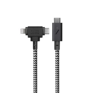 Kabel Native Union Belt Cable Duo Pro 240W USB-C - USB-C / lightning, 2,4 m (zebra)