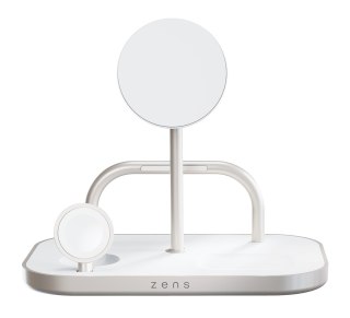 Ładowarka ZENS ZEDC29W/00, Wewnątrz, AC, USB, Ładowanie bezprzewodowe, 1 m, Srebrny, Biały