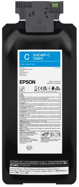 Epson SJIC48P-C nabój z tuszem 1 szt. Oryginalny Cyjan