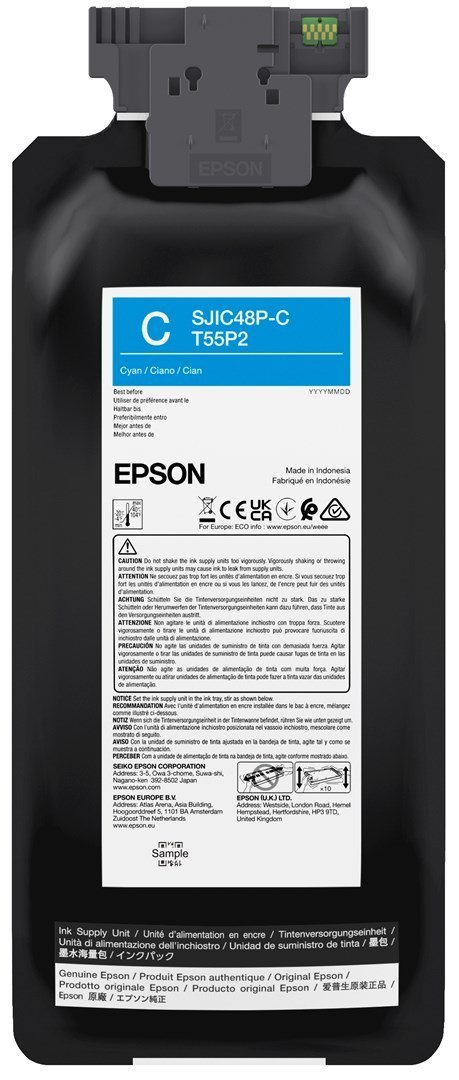 Epson SJIC48P-C nabój z tuszem 1 szt. Oryginalny Cyjan