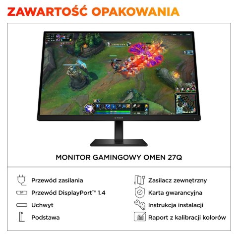 MONITOR HP LED, QHD 27" OMEN 27q G2 (AV4H6E9) 180Hz