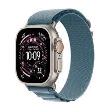 Apple Watch Ultra 3 GPS + Cellular 49mm Natural Titanium Case with Light Blue Alpine Loop - Medium