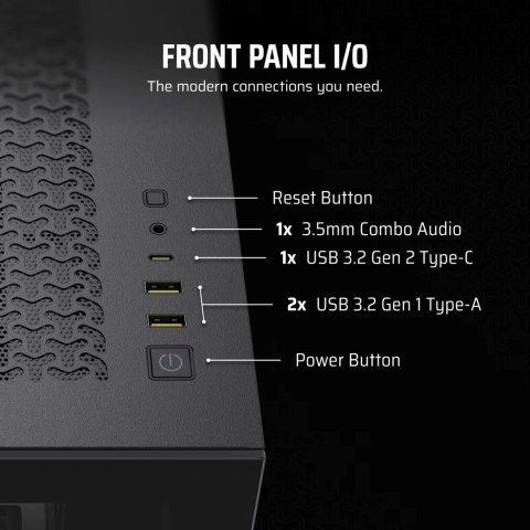 Obudowa Corsair 3500X LXR LINK Tempered Glass Mid-Tower, Black