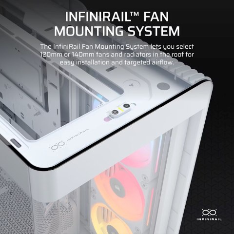 Obudowa Corsair FRAME 4500X LX-R RGB Tempered Glass Mid-Tower, White