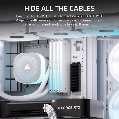 Obudowa Corsair FRAME 4500X LX-R RGB Tempered Glass Mid-Tower, White