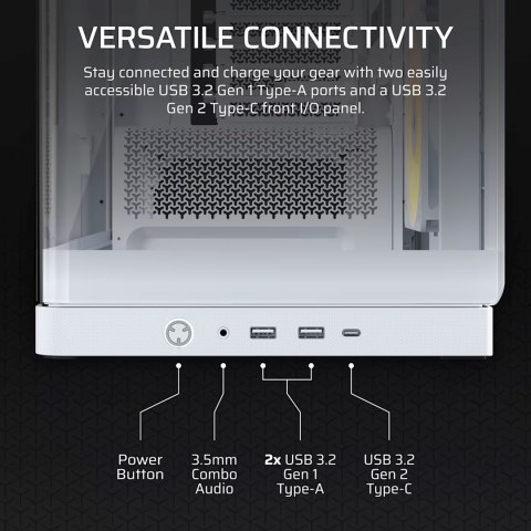 Obudowa Corsair FRAME 4500X RS-R ARGB Tempered Glass Mid-Tower, White