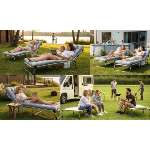 Łóżko turystyczne składane leżak ogrodowy ChillWell Dream Sofotel