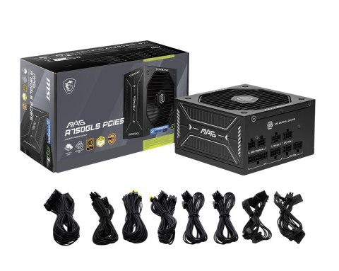 Zasilacz MSI MAG A750GLS PCIE5 750W 80+ Gold ATX 3.1