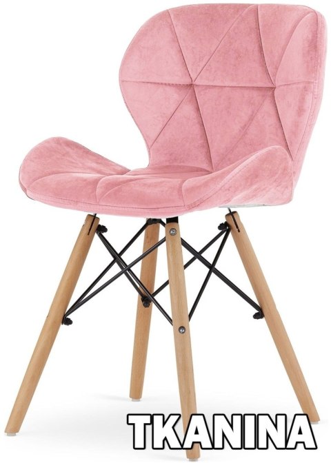 Krzesło tapicerowane VASTO PINK VELVET