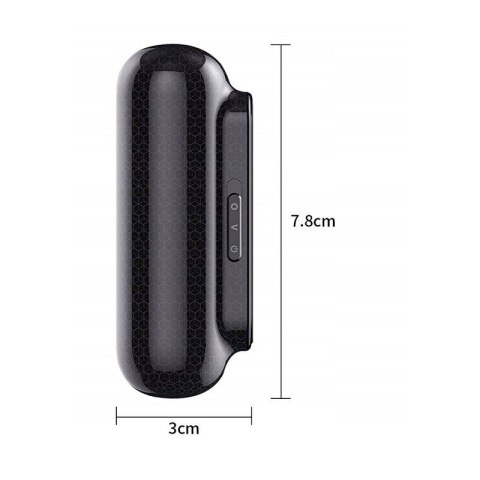 Dyktafon GoSpy VOS Q77 2w1 z detekcją głosu 8GB 20 dni Czarny