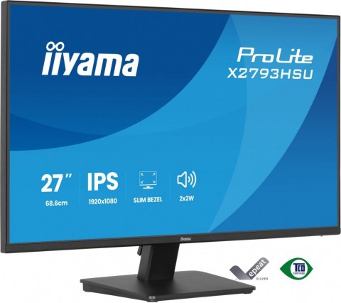 Monitor 27 cali X2793HSU-B1 IPS.HDMI.DP.120Hz 2xUSB  1500:1 350cd  cienka ramka z 4 stron