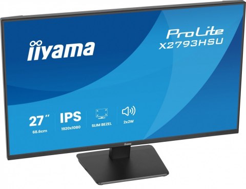 Monitor 27 cali X2793HSU-B1 IPS.HDMI.DP.120Hz 2xUSB  1500:1 350cd  cienka ramka z 4 stron