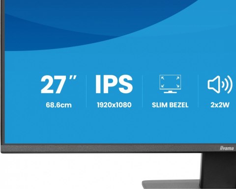 Monitor 27 cali X2793HSU-B1 IPS.HDMI.DP.120Hz 2xUSB  1500:1 350cd  cienka ramka z 4 stron