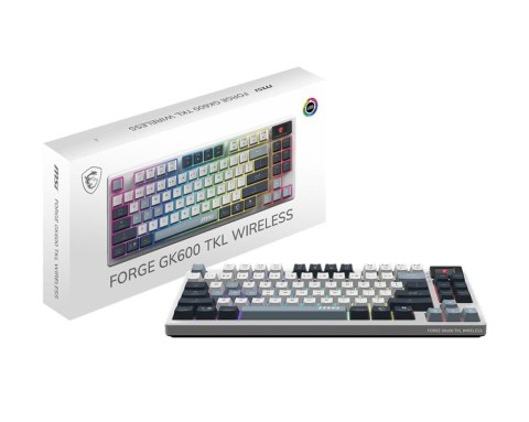 Klawiatura do gier MSI FORGE GK600 TKL Wireless SKY Bezprzewodowa