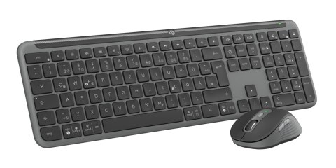 Logitech MK950 Signature for Business klawiatura Dołączona myszka Biuro RF Wireless + Bluetooth QWERTZ Niemiecki Grafitowy