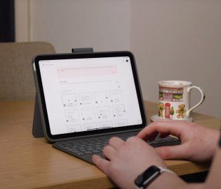 Logitech Combo Touch QWERTY British English Smart Connector Szary