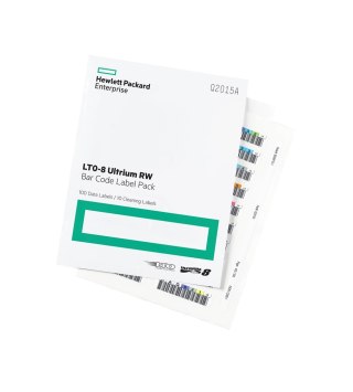 Pakiet etykiet kodu kreskowego HPE LTO-8 Ultrium RW