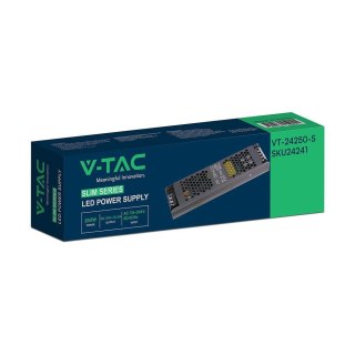 Zasilacz do LED modułowy montażowy SLIM V-TAC 250W 24V 10.5A IP20 filtr EMI VT-24250-S