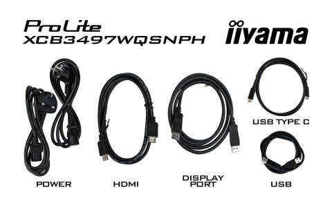 Monitor IIYAMA 86,4cm (34") XCB3497WQSNPH-B1 21:9 HDMI+DP+USB-C Webc