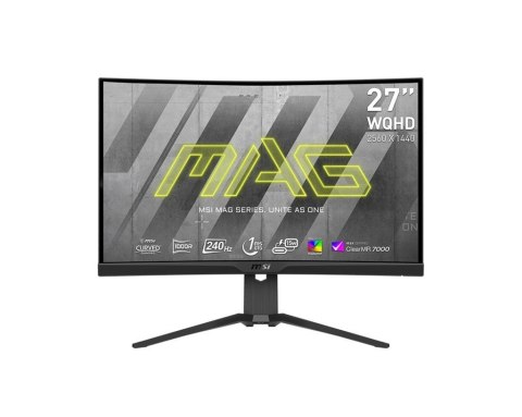 Monitor 27 cali MAG 275CQRXF LED QHD Curved 240Hz czarny