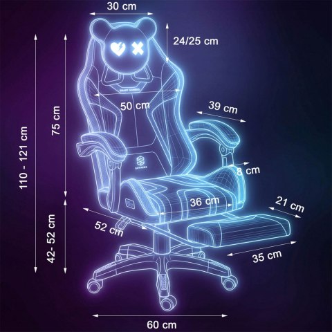 Fotel gamingowy obrotowy krzesło gracza podnóżek kubełkowy Specter Sofotel