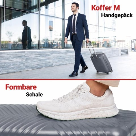 Walizki Podróżne Berwin Zestaw 3 szt Twarde Na Kółkach TSA XL L M Samolot