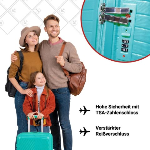 Zestaw Walizek Podróżnych Berwin 3 szt Twarde Na Kółkach TSA XL L M